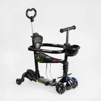 Самокат 5в1 LS-41629 (1) Best Scooter, з ДОП. КОЛЕСАМИ, захисний бампер, PU колеса зі світлом, в коробці 131500 фото