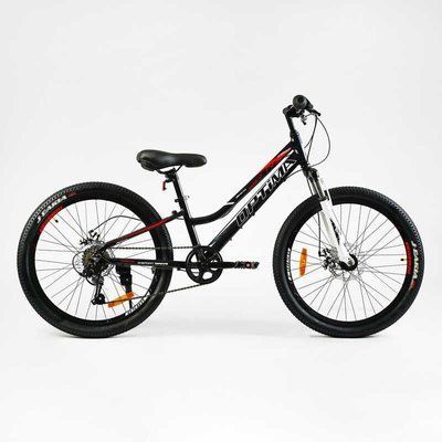 Велосипед Спортивний Corso &laquo;OPTIMA&raquo; 24" дюйми TM-24100 (1) рама алюмінієва 11``, обладнання Shimano RevoShift 7 швидкістей, зібран на 75 138368 фото