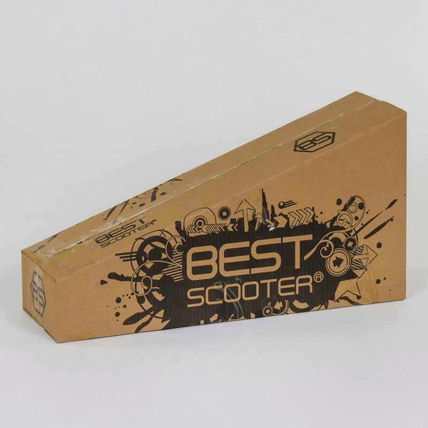 Самокат А 25535/ 779-1333 MAXI "Best Scooter" (1) пластмасовий, 4 колеса PU, СВІТЛО, трубка керма алюмінієва, d = 12см, в коробці 78795 фото