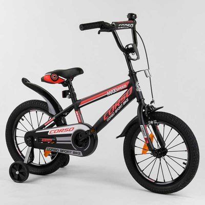 Велосипед 16" дюймов 2-х колёсный "CORSO" ST-16700 (1) стальная рама, стальные противоударные диски с усиленной спицей, собран на 75 101997 фото