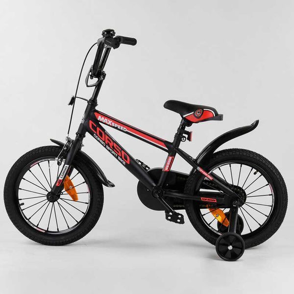 Велосипед 16" дюймов 2-х колёсный "CORSO" ST-16700 (1) стальная рама, стальные противоударные диски с усиленной спицей, собран на 75 101997 фото