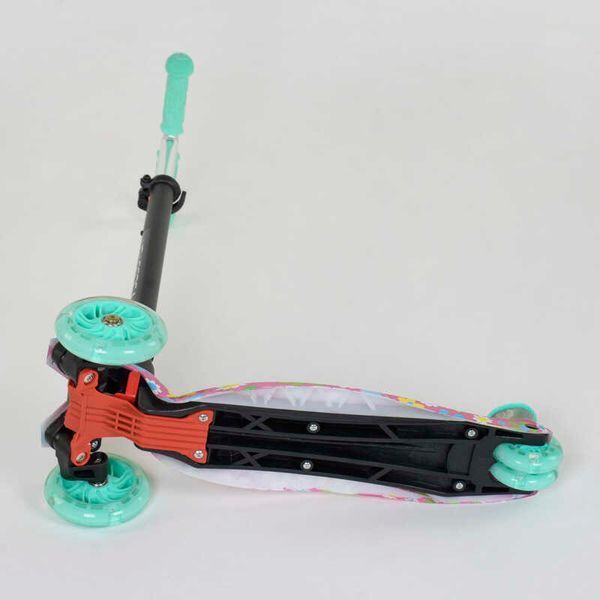 Самокат А 25600 /779-1343 MAXI "Best Scooter" (1) пластмассовый, 4 колеса PU, СВЕТ, трубка руля алюминиевая, d=12см, в коробке 83272 фото