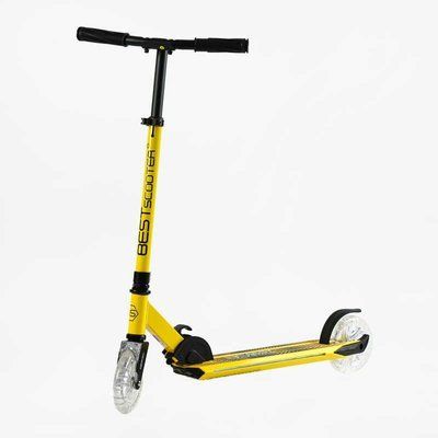 Самокат двоколісний "Best Scooter" L-00203 (2) колеса PU, d переднього колеса 145мм, диски коліс, дека, вилка зі світлом, в коробці 150271 фото