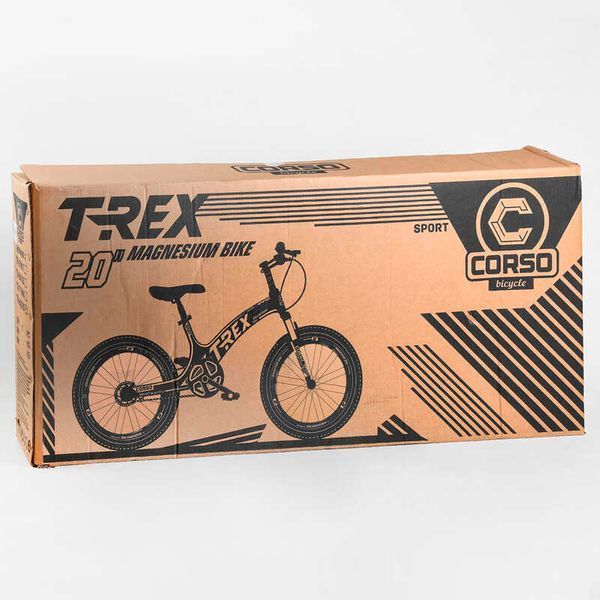 Детский спортивный велосипед 20&rsquo;&rsquo; CORSO &laquo;T-REX&raquo; 64899 (1) магниевая рама, оборудование MicroShift, 7 скоростей, собран на 75 106978 фото