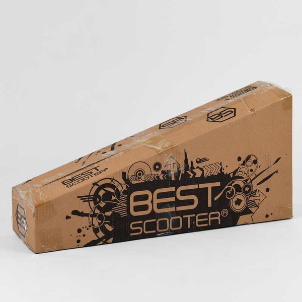 Самокат A 25780 / 779-1544 MAXI "Best Scooter" (1) пластмасовий, 4 колеса PU, СВІТЛО, трубка керма алюмінієва, d = 12см, в коробці 99642 фото