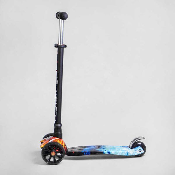Самокат трехколесный MAXI S - 10808 (1) &ldquo;Best Scooter&rdquo;, съемный руль, колеса PU со светом, переднее 130х25 мм, задние сдвоенные 80х45 мм, в коробке 114189 фото