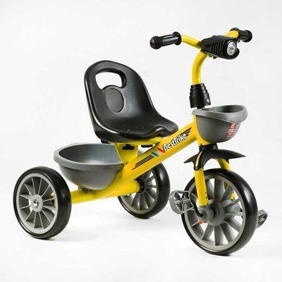 Велосипед 3-х колісний BS-16390 "Best Trike" (1) колеса EVA переднє 12&rsquo;&rsquo;, заднє 10&rsquo;&rsquo;, сталева рама, фара з музикою та світлом, 2 кошики, в коробці 147568 фото