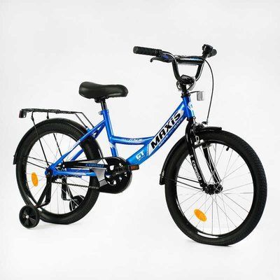 Велосипед 20" дюймів 2-х колісний "CORSO" MAXIS CL-20215 (1) ручне гальмо, дзвіночок, додаткові колеса, ЗІБРАНИЙ НА 75, в коробці 143330 фото