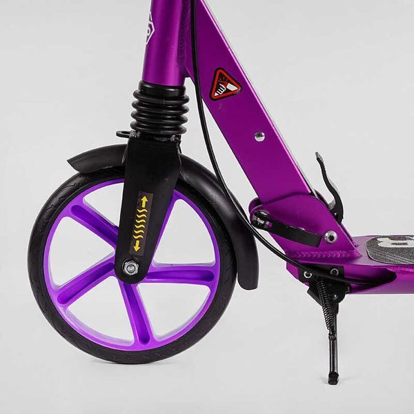 Самокат алюмінієвий Best Scooter BS-54065 (4) "Factor", ручной дисковый тормоз, диаметр PU колес - 200мм, 2 амортизатора, подстаканник, в коробке 118490 фото