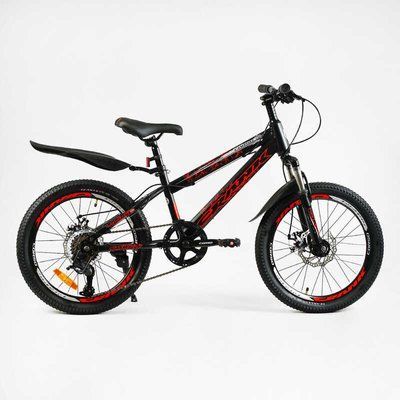 Дитячий спортивний велосипед 20&rsquo;&rsquo; Corso &laquo;CRANK&raquo; CR-20820 (1) сталева рама, обладнання LTWOO-A2, 7 швидкостей, зібран на 75 137753 фото