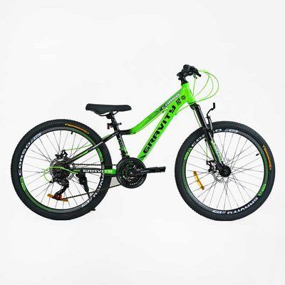 Велосипед Спортивний Corso &laquo;GRAVITY&raquo; 24" дюйми GR-24205 (1) рама алюмінієва 12&rsquo;&rsquo;, обладнання Shimano 21 швидкість, зібран на 75% 147752 фото