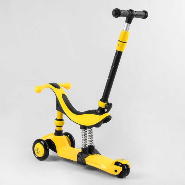 Самокат-велобег 3в1 трехколесный BS-38804 (4) Best Scooter, 3 колеса PU со светом, сидение, амортизаторы, родительская ручка 105637 фото