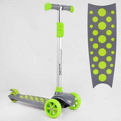 Самокат триколісний LK-70111 Best Scooter (4) СВІТЛО ДЕКИ, КОЛІС І ДИСКІВ, знімне кермо, передні колеса PU 120х35мм, задні колеса PU 80х30мм 114441 фото