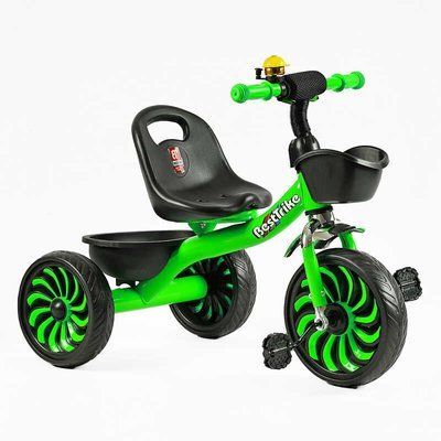 Велосипед 3-х колісний SL-12960 "Best Trike" (1) колеса EVA, сталева рама, дзвіночок, 2 кошики, переднє d=10&rsquo;&rsquo;, заднє d=8&rsquo;&rsquo;, в коробці 146097 фото