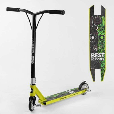 Самокат трюкових Best Scooter 57870 (1) HIC-система, Пегі, алюмінієвий диск і дека, колеса PU d-110 мм, ширина керма - 52 см, висота - 83 см, в коробці 106841 фото