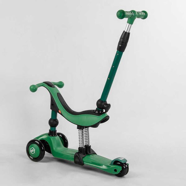 Самокат-велобег 3в1 трехколесный BS-78812 (4) Best Scooter, 3 колеса PU со светом, сидение, амортизаторы, родительская ручка 104498 фото