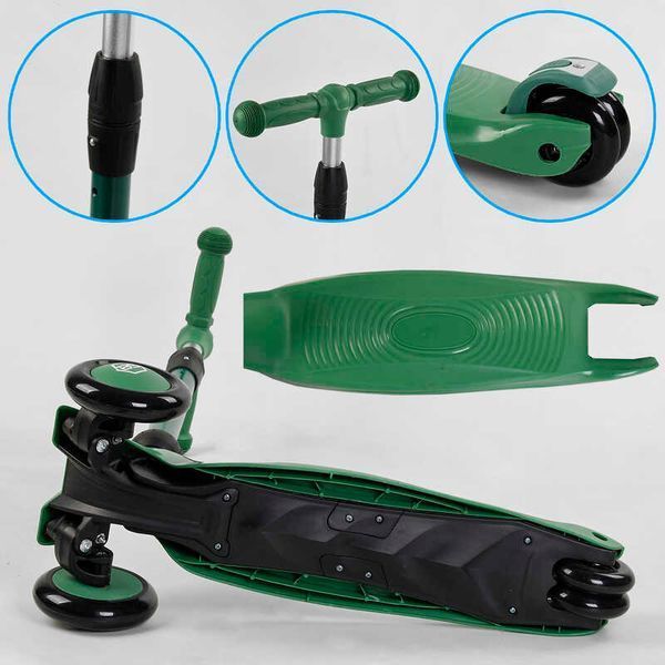 Самокат-велобег 3в1 трехколесный BS-78812 (4) Best Scooter, 3 колеса PU со светом, сидение, амортизаторы, родительская ручка 104498 фото