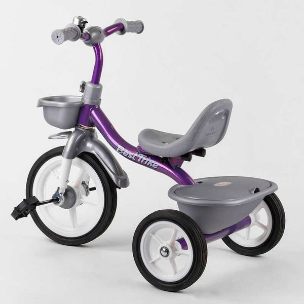 Велосипед 3-х колісний BS-4298 "Best Trike" (1) гумові колеса, переднє d = 10 '', заднє d = 8 '', дзвіночок, 2 кошики, в коробці 102416 фото